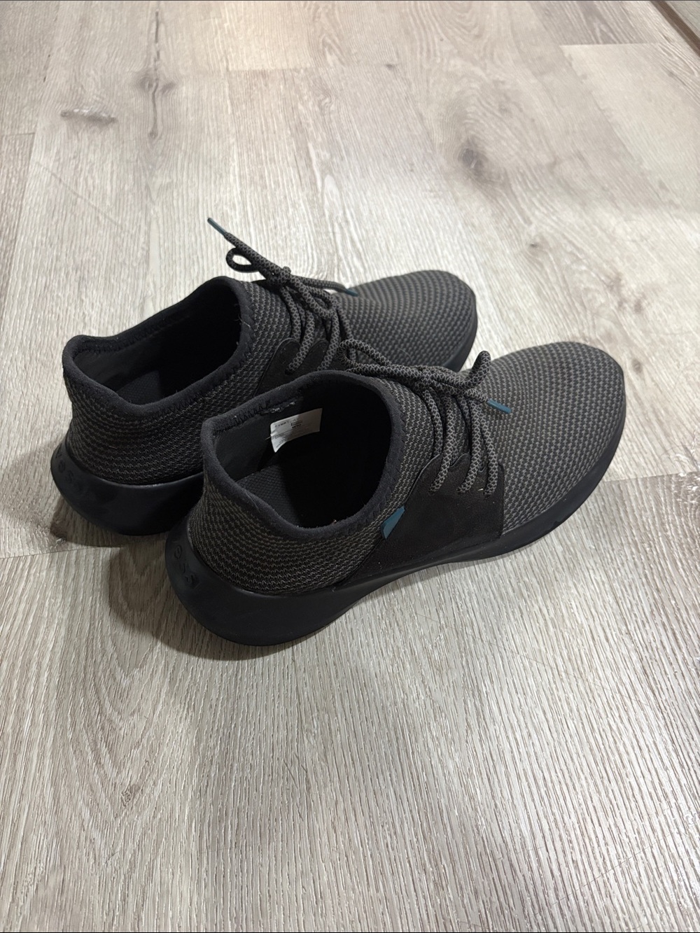 Vessi Men's Charcoal Knit Lace-Up Sneakers